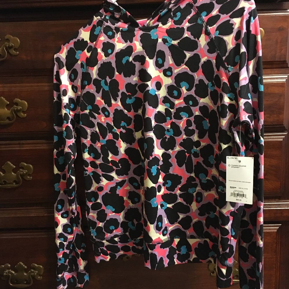 Tek Gear Girls Polyester Spandex Lightweight Hoodie NWT
